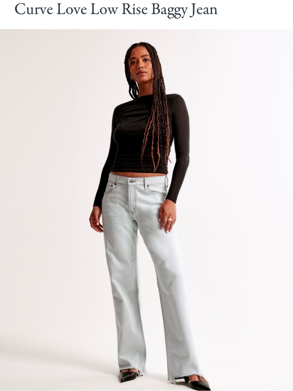 *NWT* Abercrombie Curve Love Low Rise Baggy Jean.